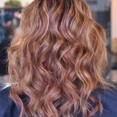 Copper Balayage, Beachy Curls _ Layers in Kansas City, MO - Salon Inspire